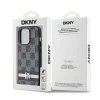 Чохол DKNY Leather Checkered Mono Pattern & Printed Stripes для iPhone 14 Pro Black (DKHCP14LPCPTSSK)