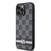Чохол DKNY Leather Checkered Mono Pattern & Printed Stripes для iPhone 14 Pro Max Black (DKHCP14XPCPTSSK)