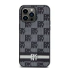 Чохол DKNY Leather Checkered Mono Pattern & Printed Stripes для iPhone 14 Pro Max Black (DKHCP14XPCPTSSK)