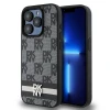 Чохол DKNY Leather Checkered Mono Pattern Printed Stripes для iPhone 15 Pro Black (DKHCP15LPCPTSSK)