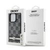 Чохол DKNY Leather Checkered Mono Pattern Printed Stripes для iPhone 15 Pro Black (DKHCP15LPCPTSSK)