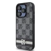 Чохол DKNY Leather Checkered Mono Pattern & Printed Stripes для iPhone 15 Pro Max Black (DKHCP15XPCPTSSK)