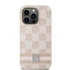 Чохол DKNY Leather Checkered Mono Pattern & Printed Stripes для iPhone 14 Pro Pink (DKHCP14LPCPTSSP)