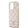 Чохол DKNY Leather Checkered Mono Pattern & Printed Stripes для iPhone 14 Pro Pink (DKHCP14LPCPTSSP)