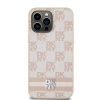 Чохол DKNY Leather Checkered Mono Pattern Printed Stripes для iPhone 14 Pro Max Pink (DKHCP14XPCPTSSP)