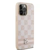 Чохол DKNY Leather Checkered Mono Pattern Printed Stripes для iPhone 14 Pro Max Pink (DKHCP14XPCPTSSP)