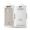 Чохол DKNY Leather Checkered Mono Pattern Printed Stripes для iPhone 14 Pro Max Pink (DKHCP14XPCPTSSP)