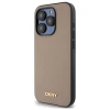 Чохол DKNY Grained Metal Logo для iPhone 15 Pro Max Beige with MagSafe (DKHMP15XPGHLME)
