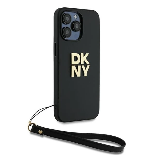 Чохол DKNY Hardcase Wrist Strap Stock Logo для iPhone 14 Pro Max Black (DKHCP14XPBSWSK)