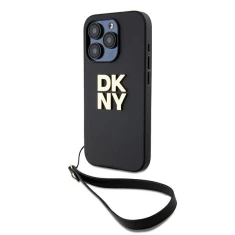 Чохол DKNY Wrist Strap Stock Logo для iPhone 15 Pro Black (DKHCP15LPBSWSK)