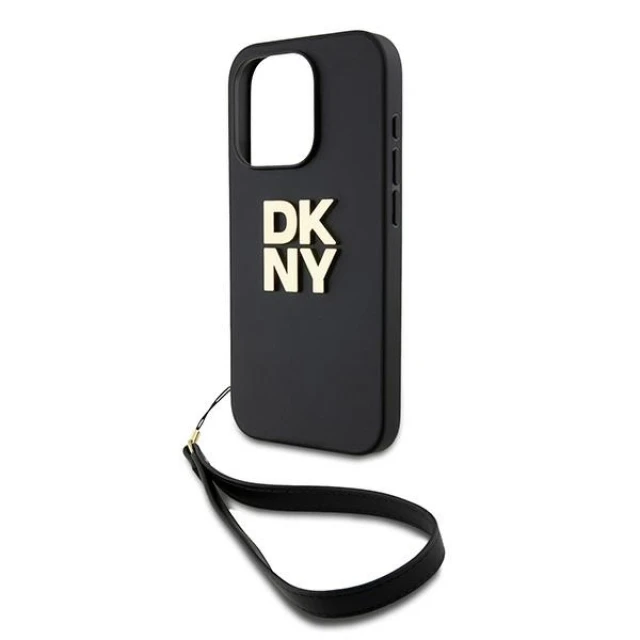 Чохол DKNY Wrist Strap Stock Logo для iPhone 15 Pro Black (DKHCP15LPBSWSK)
