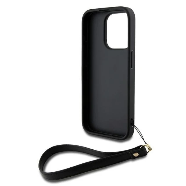 Чохол DKNY Wrist Strap Stock Logo для iPhone 15 Pro Black (DKHCP15LPBSWSK)