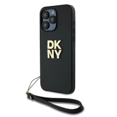 Чохол DKNY Wrist Strap Stock Logo для iPhone 15 Pro Max Black (DKHCP15XPBSWSK)