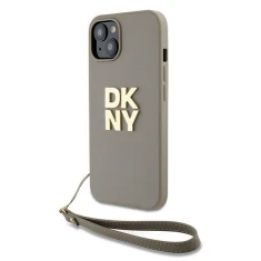 Чохол DKNY Wrist Strap Stock Logo для iPhone 15 / iPhone 14 / iPhone 13 Beige (DKHCP15SPBSWSE)