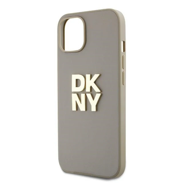 Чехол DKNY Wrist Strap Stock Logo для iPhone 15 / iPhone 14 / iPhone 13 Beige (DKHCP15SPBSWSE)