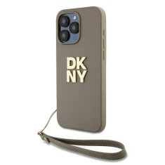 Чохол DKNY Wrist Strap Stock Logo для iPhone 15 Pro Beige (DKHCP15LPBSWSE)