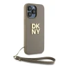 Чехол DKNY Wrist Strap Stock Logo для iPhone 15 Pro Beige (DKHCP15LPBSWSE)