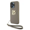 Чохол DKNY Wrist Strap Stock Logo для iPhone 15 Pro Max Beige (DKHCP15XPBSWSE)