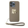 Чохол DKNY Wrist Strap Stock Logo для iPhone 15 Pro Max Beige (DKHCP15XPBSWSE)