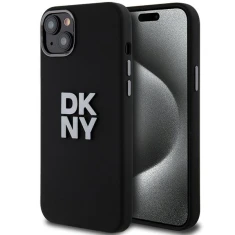 Чохол DKNY Liquid Silicone Metal Logo для iPhone 15 / iPhone 14 / iPhone 13 Black (DKHCP15SSMCBSK)