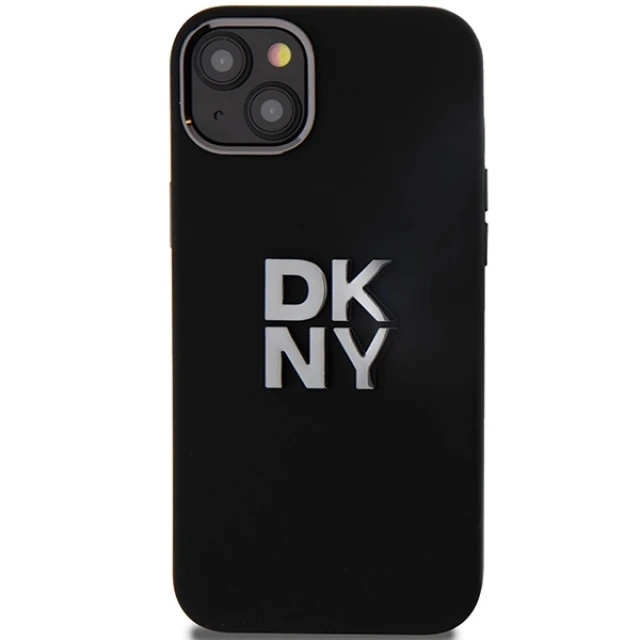 Чехол DKNY Liquid Silicone Metal Logo для iPhone 15 / iPhone 14 / iPhone 13 Black (DKHCP15SSMCBSK)