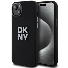 Чохол DKNY Liquid Silicone Metal Logo для iPhone 15 Plus / 14 Plus Black (DKHCP15MSMCBSK)