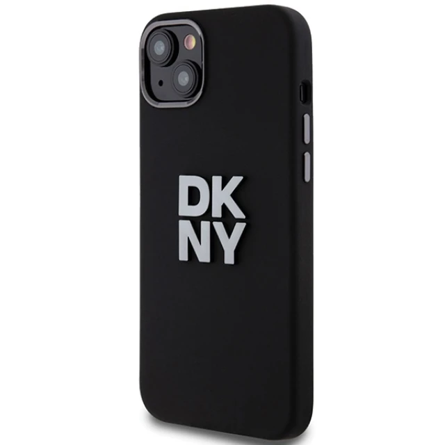 Чехол DKNY Liquid Silicone Metal Logo для iPhone 15 Plus / 14 Plus Black (DKHCP15MSMCBSK)