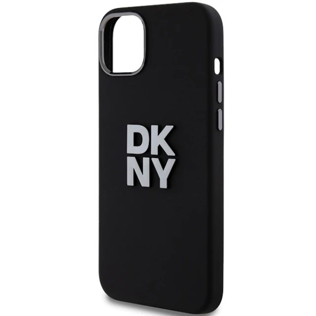 Чехол DKNY Liquid Silicone Metal Logo для iPhone 15 Plus / 14 Plus Black (DKHCP15MSMCBSK)