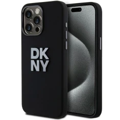 Чохол DKNY Liquid Silicone Metal Logo для iPhone 15 Pro Black (DKHCP15LSMCBSK)