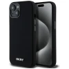 Чохол DKNY Liquid Silicone Small Metal Logo для iPhone 15 / 14 / 13 Black with MagSafe (DKHMP14SSMCHLK)