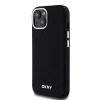 Чохол DKNY Liquid Silicone Small Metal Logo для iPhone 15 / 14 / 13 Black with MagSafe (DKHMP15SSMCHLK)