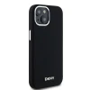 Чохол DKNY Liquid Silicone Small Metal Logo для iPhone 15 / 14 / 13 Black with MagSafe (DKHMP15SSMCHLK)