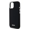 Чохол DKNY Liquid Silicone Small Metal Logo для iPhone 15 / 14 / 13 Black with MagSafe (DKHMP15SSMCHLK)