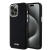 Чохол DKNY Liquid Silicone Small Metal Logo для iPhone 15 Pro Max Black with MagSafe (DKHMP15XSMCHLK)
