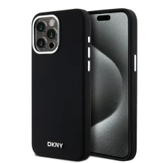 Чехол DKNY Liquid Silicone Small Metal Logo для iPhone 15 Pro Max Black with MagSafe (DKHMP15XSMCHLK)