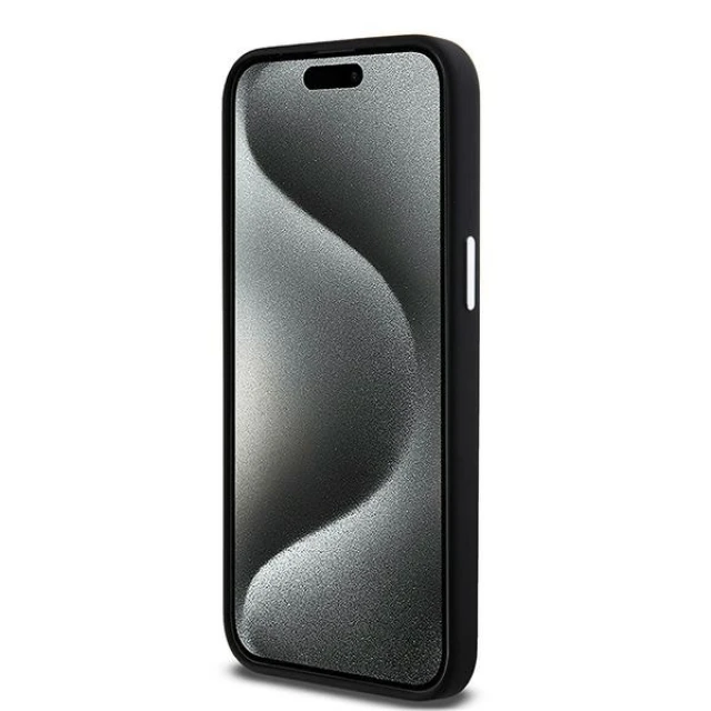 Чохол DKNY Liquid Silicone Small Metal Logo для iPhone 15 Pro Max Black with MagSafe (DKHMP15XSMCHLK)