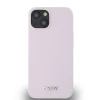 Чохол DKNY Liquid Silicone Small Metal Logo для iPhone 15 / iPhone 14 / iPhone 13 Pink with MagSafe (DKHMP14SSMCHLP)