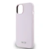 Чохол DKNY Liquid Silicone Small Metal Logo для iPhone 15 / iPhone 14 / iPhone 13 Pink with MagSafe (DKHMP14SSMCHLP)
