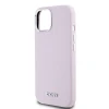 Чохол DKNY Liquid Silicone Small Metal Logo для iPhone 15 / iPhone 14 / iPhone 13 Pink with MagSafe (DKHMP15SSMCHLP)