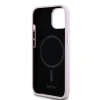 Чохол DKNY Liquid Silicone Small Metal Logo для iPhone 15 / iPhone 14 / iPhone 13 Pink with MagSafe (DKHMP15SSMCHLP)
