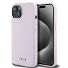 Чехол DKNY Liquid Silicone Small Metal Logo для iPhone 15 Plus / 14 Plus Pink with MagSafe (DKHMP15MSMCHLP)