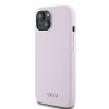 Чехол DKNY Liquid Silicone Small Metal Logo для iPhone 15 Plus / 14 Plus Pink with MagSafe (DKHMP15MSMCHLP)