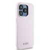 Чохол DKNY Hardcase Liquid Silicone Small Metal Logo для iPhone 15 Pro Pink with MagSafe (DKHMP15LSMCHLP)