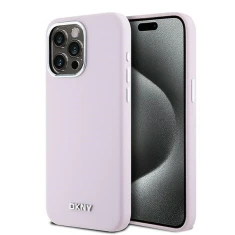 Чехол DKNY Liquid Silicone Small Metal Logo для iPhone 15 Pro Max Pink with MagSafe (DKHMP15XSMCHLP)