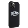 Чохол DKNY Liquid Silicone White Printed Logo для iPhone 12 | 12 Pro Black with MagSafe (DKHMP12MSNYACH)