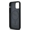 Чохол DKNY Liquid Silicone White Printed Logo для iPhone 12 | 12 Pro Black with MagSafe (DKHMP12MSNYACH)