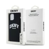 Чохол DKNY Liquid Silicone White Printed Logo для iPhone 12 | 12 Pro Black with MagSafe (DKHMP12MSNYACH)