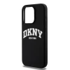 Чохол DKNY Liquid Silicone White Printed Logo для iPhone 13 Pro Black with MagSafe (DKHMP13LSNYACH)