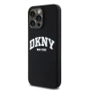 Чохол DKNY Liquid Silicone White Printed Logo для iPhone 13 Pro Max Black with MagSafe (DKHMP13XSNYACH)