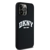 Чохол DKNY Liquid Silicone White Printed Logo для iPhone 13 Pro Max Black with MagSafe (DKHMP13XSNYACH)